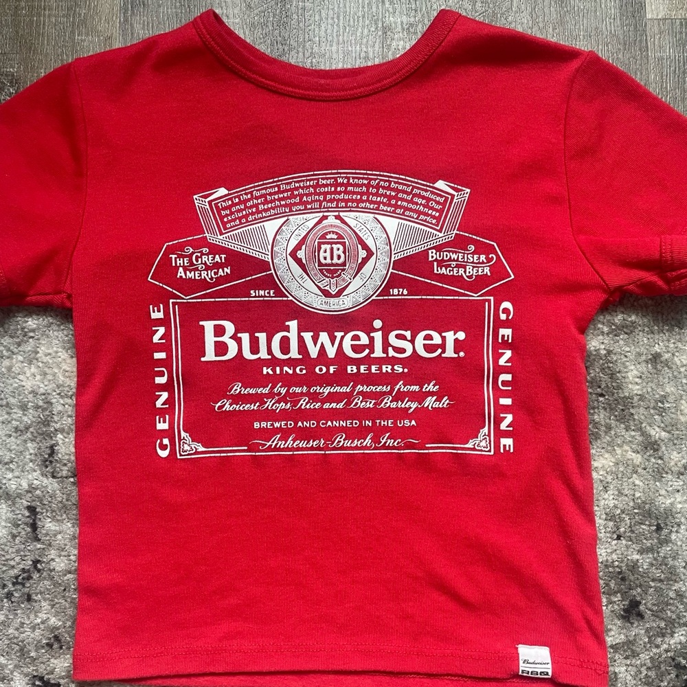 budweiser crop top